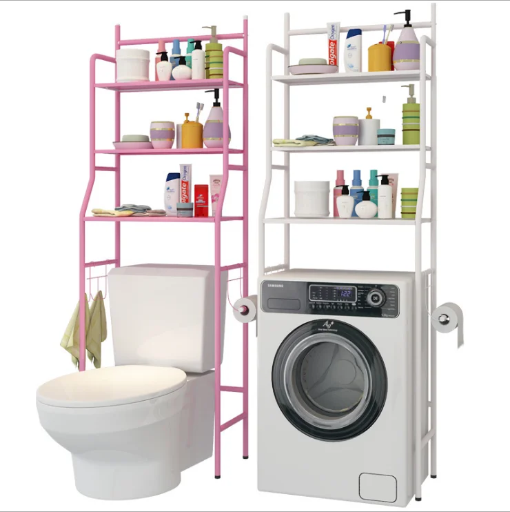 3 Layer Bathroom Washing Machine Shelf Metal Storage Rack