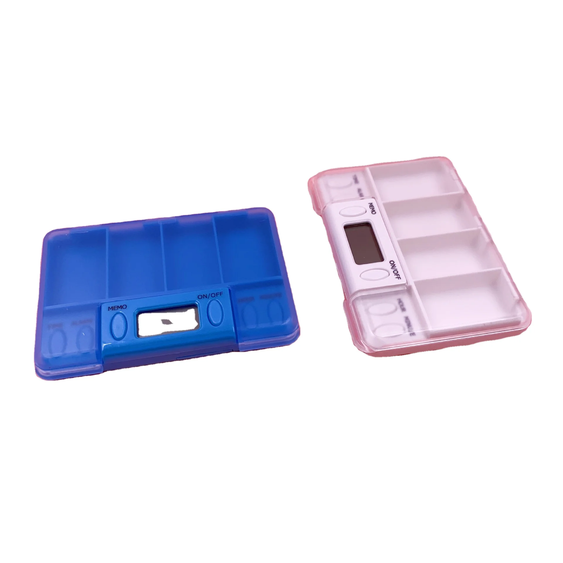 Rainbow Plastic Digital Pill Box with Timer PP Pill Storage Cases for Efficient Pill Management