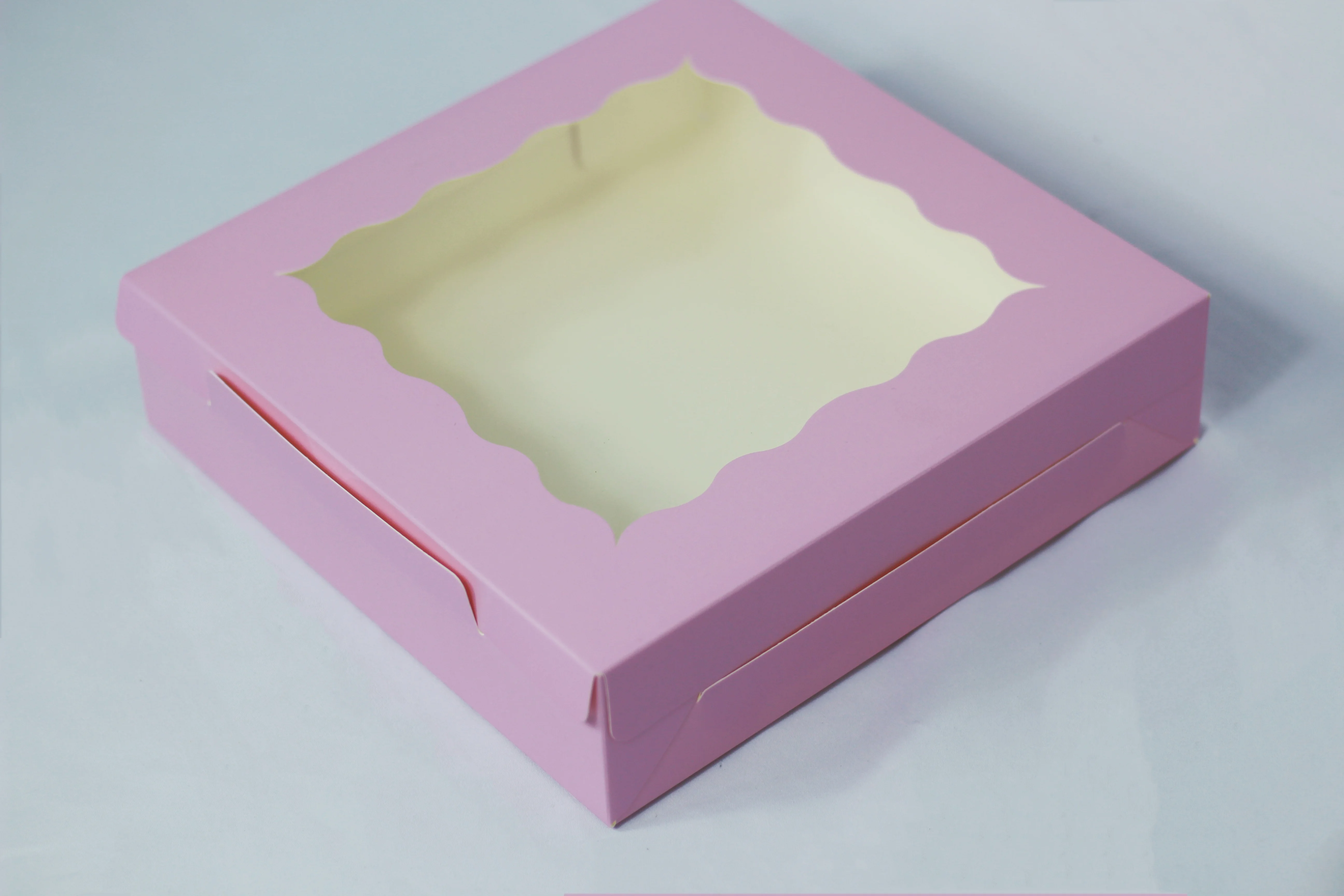 Hot sale cake Boxes 10x10x2.5in White Bakery Boxes Pastry Cake Boxes with Window