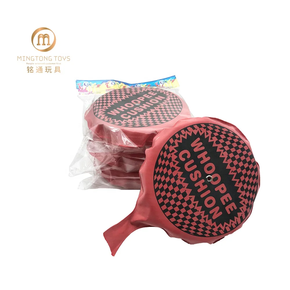 Children custom printing 6.5 inches rubber material party prank whoopee cushion bomb bag fart toy
