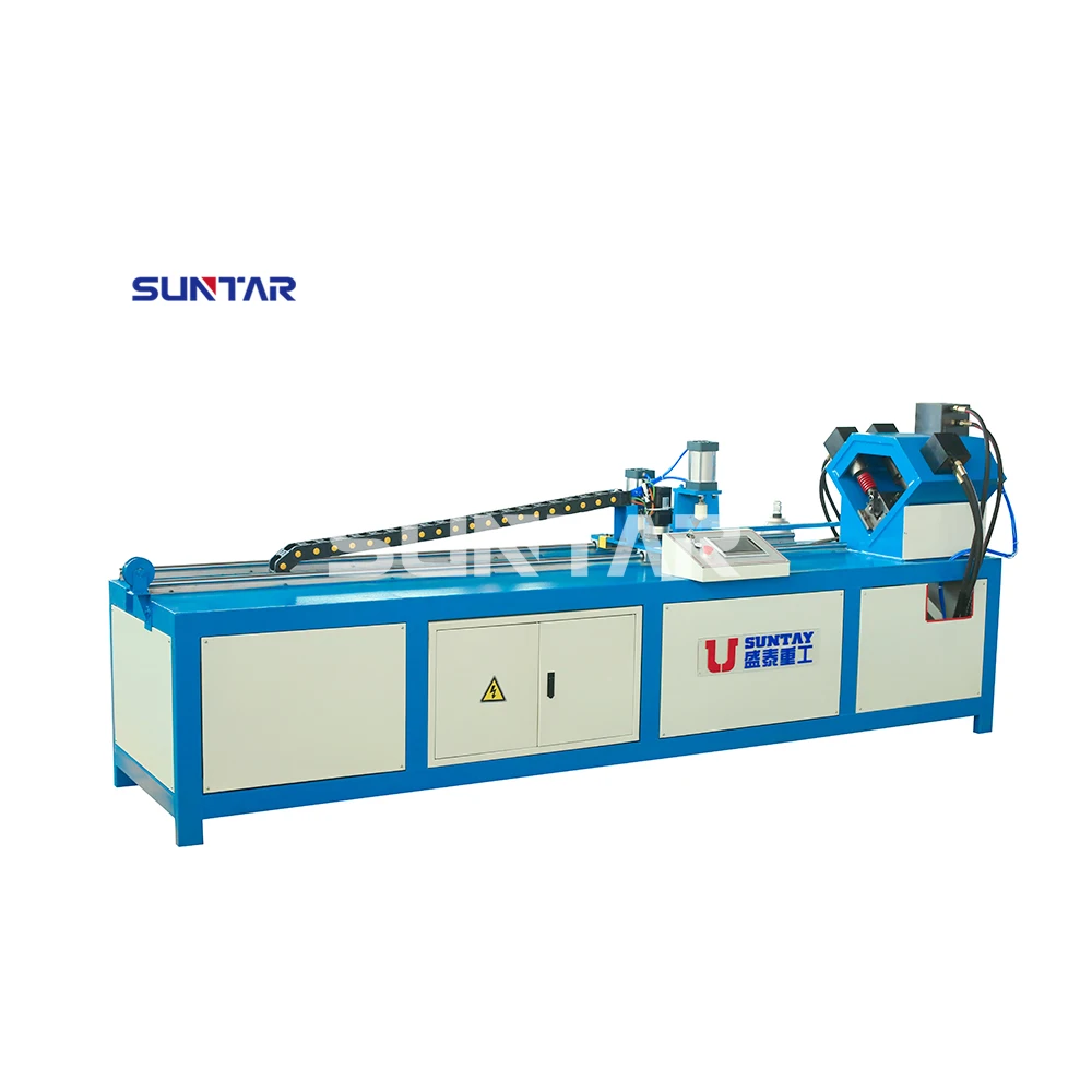 Suntay Automatic Stainless Steel Duct Angle Iron Flange Making Machine Construction Industry Pipe Cutting Production Line