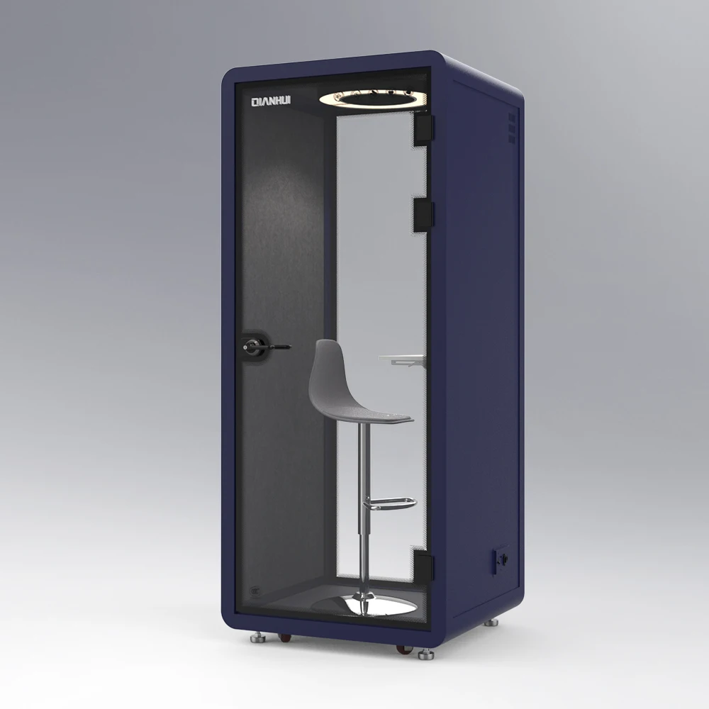 Customized high quality soundproof indoor mobile work space office pod soundproof booth phone booth with fresh air system