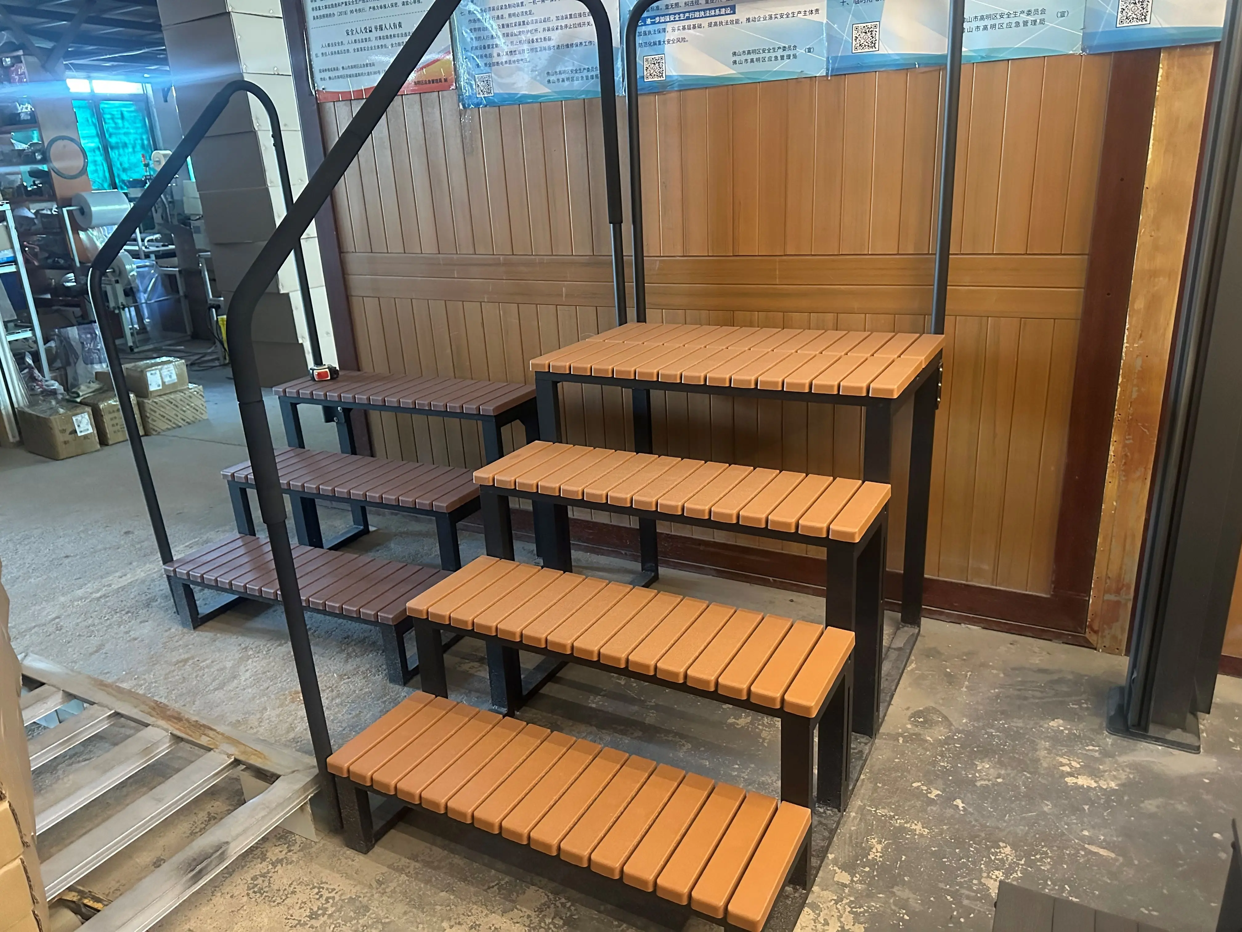 PP material 4 tier Spa Steps Upgrade Universal Spa Steps