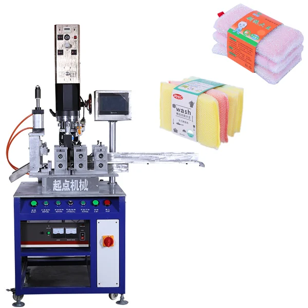 Kitchen sponge scouring pad automatic cutting making machine