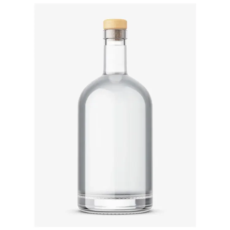 Wholesale 750ml 500ml 375ml Oslo Vodka Spirit Gin Rum Glass Liquor Bottle With Cork