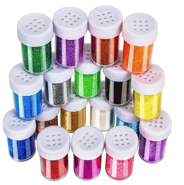 Assorted Craft Glitter Powder for Epoxy Resin Art Bio-degradable Body Face Hair Glitters for Makeup Iridescent Glitters