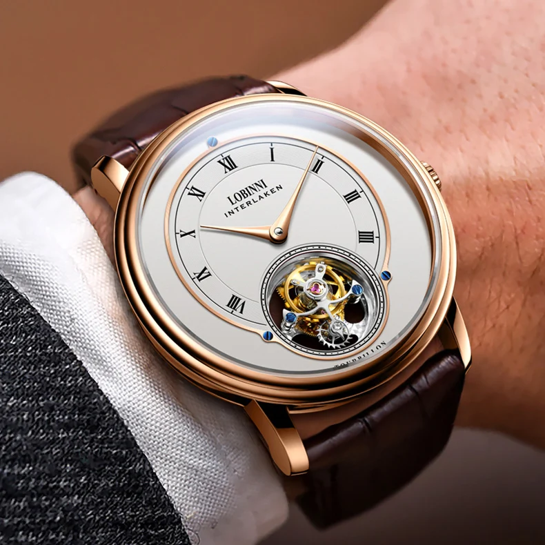 Хорошее качество montre tourbillon Чайка движение настоящая часы для мужчин ручные механические