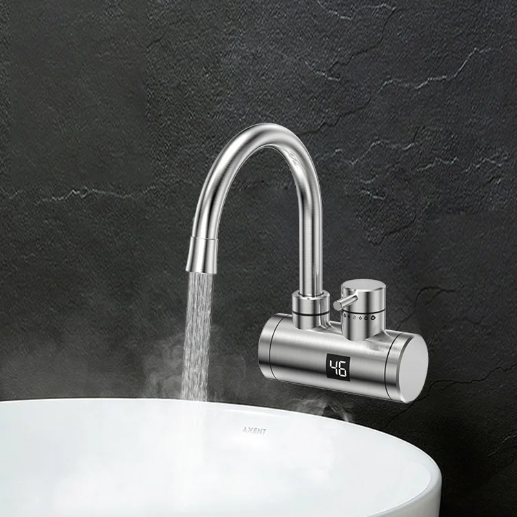 Wall Mounted 304 stainless steel heating mixer tap instant electric water heater faucet  instant hot water tap electric faucet