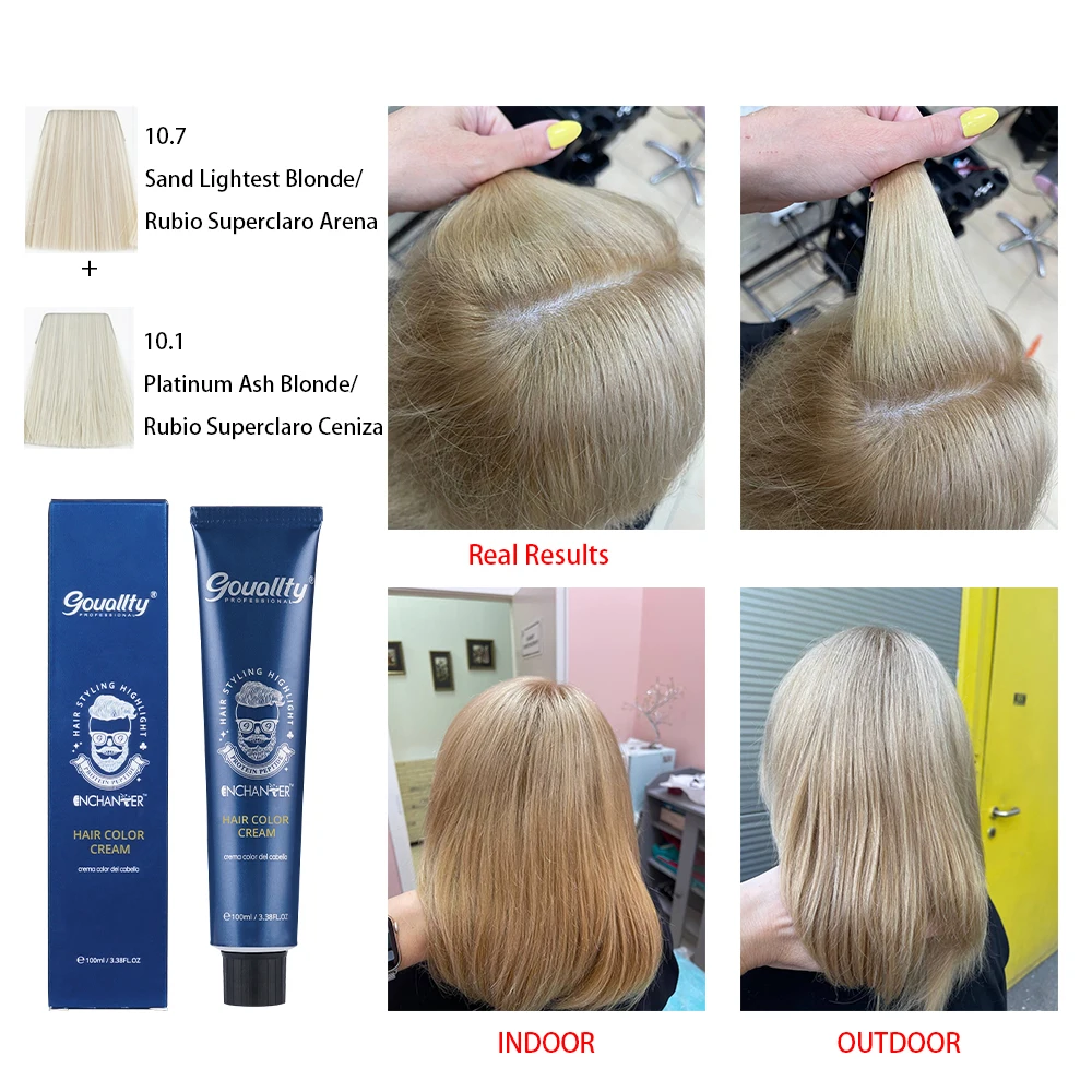 Professional ENCHANTER Permanent Cream Hair Color for GLOSSING and TONING with 100% Gray Coverage