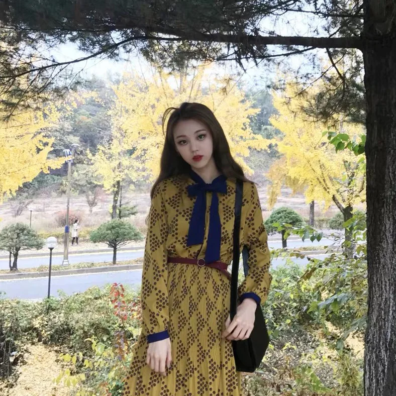 2021 Spring Fashion casual ladies New Dresses multiple coats with skirts Cute Pullover Floral Dress female Office Lady style