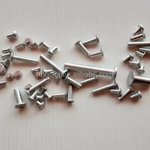 Manufactures Wholesale Flat Head Solid Aluminum Rivet Mushroom Head Half Blind Rivets Aluminum Truss Head Rivet