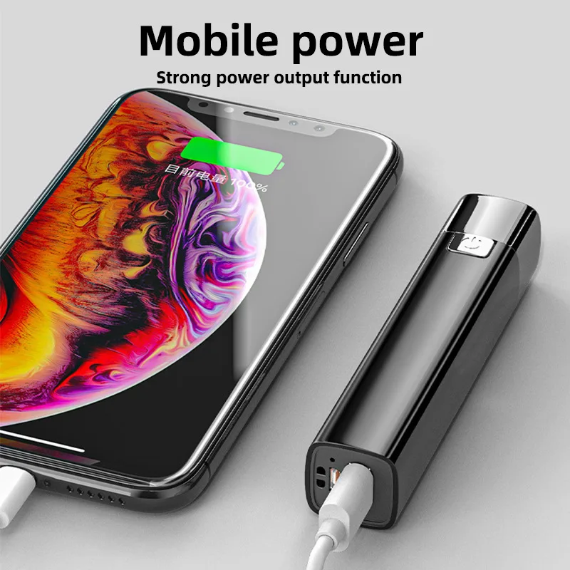 USB фонарь Power Bank с чехлом 1200 мАч перезаряжаемый аккумулятор для мобильного телефона лампы сильный свет факела поиск мини походный рыбалки
