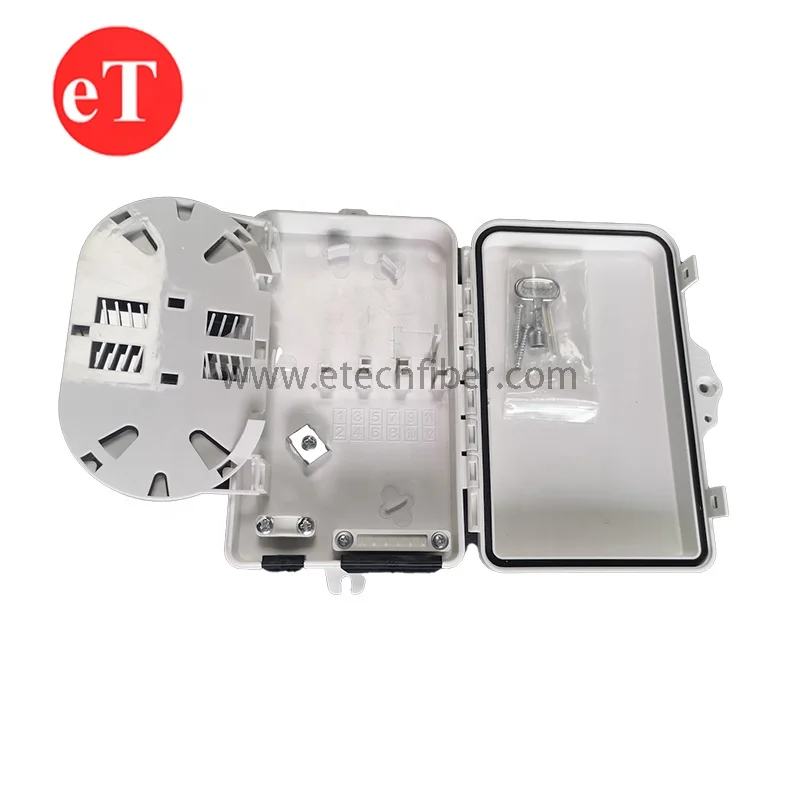 Outdoor IP65 6 ports Mini FTTH PON Distribution Fiber Optic Splitter Terminal box