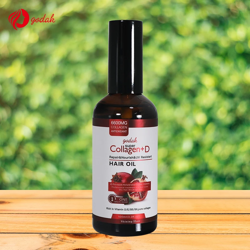 One Minute Repair Hair Collagen Red Pomegranate Vitamin D Organic Natural Treatment Serum Hair Growth Oil For Hair Loss