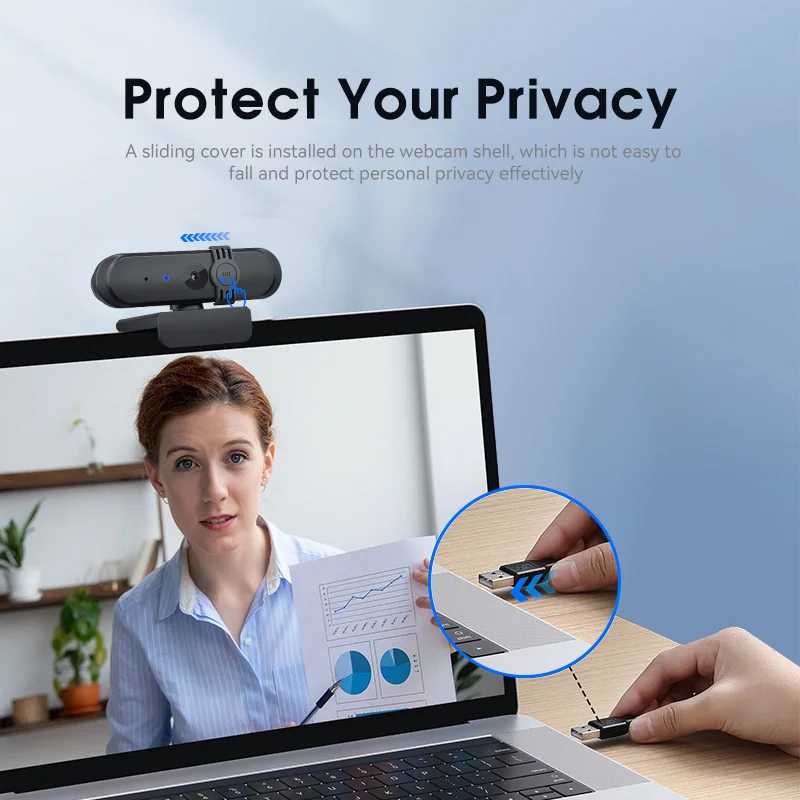 Anywill Hot sales New arrival oem webcam with usb 2.0 pc camera driver free mini 1080P full HD camera webcam