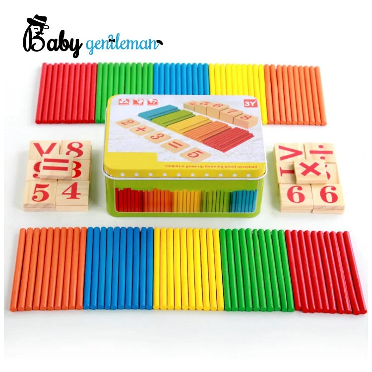 Top sale kids educational math toy wooden counting stick for low price Z12041E