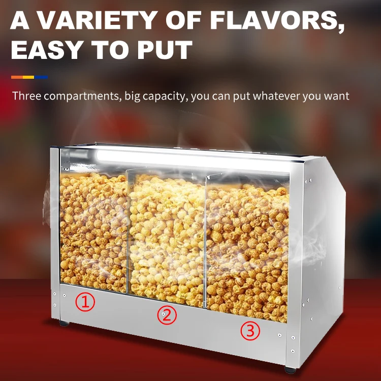 whole sale Snack Popcorn Warmer Cabinet Popcorn Warming Showcase microwave popcorn warm showcase