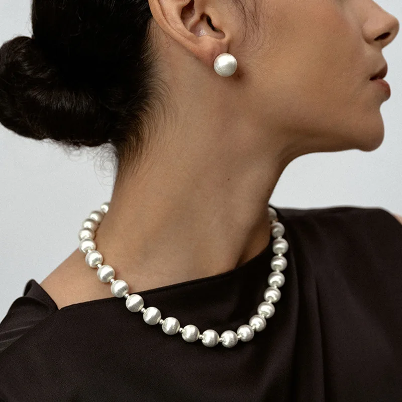 Fashion S925 Sterling Silver Round Sparkle Watermelon Charm Beads Necklace Bracelet For Woman