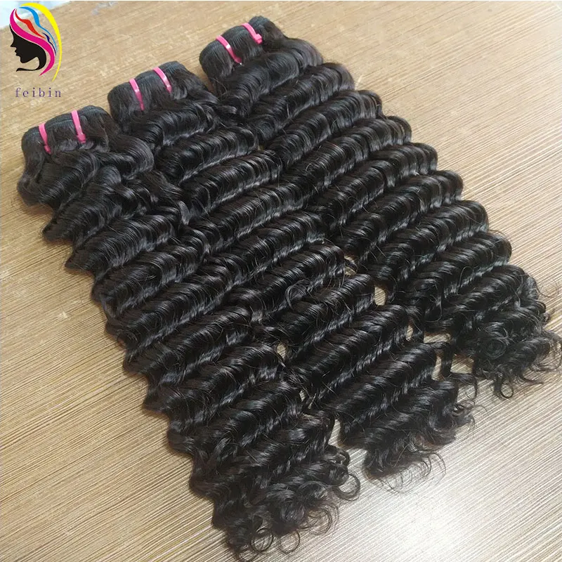 Deep Wave 12a Double drawn raw brazilian peruvian vietnamese indian Fumi virgin vendor 100% human hair extension bundle