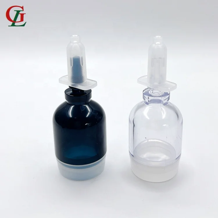 Empty Clear 10ml plastic Vial Ampoule Bottle, disposable Facia cosmetic Mini Ampoule Syringe for serum bottle Pharmaceutical