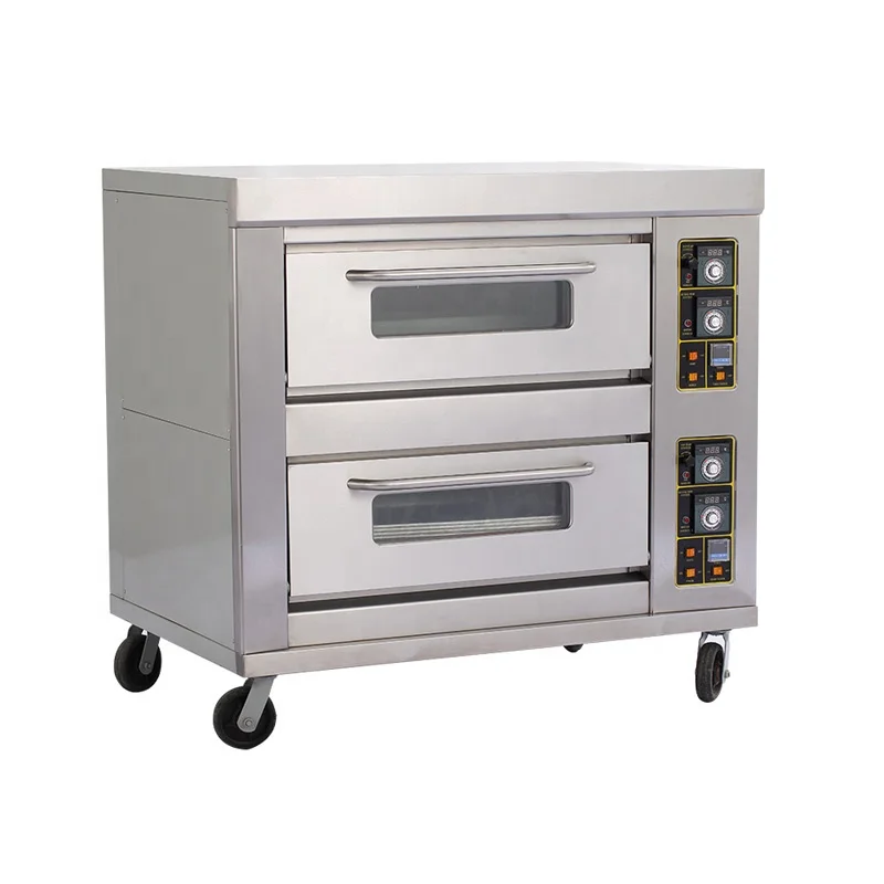 Commercial 2 layers 4 trays bakery gas oven used bakery bread oven diesel