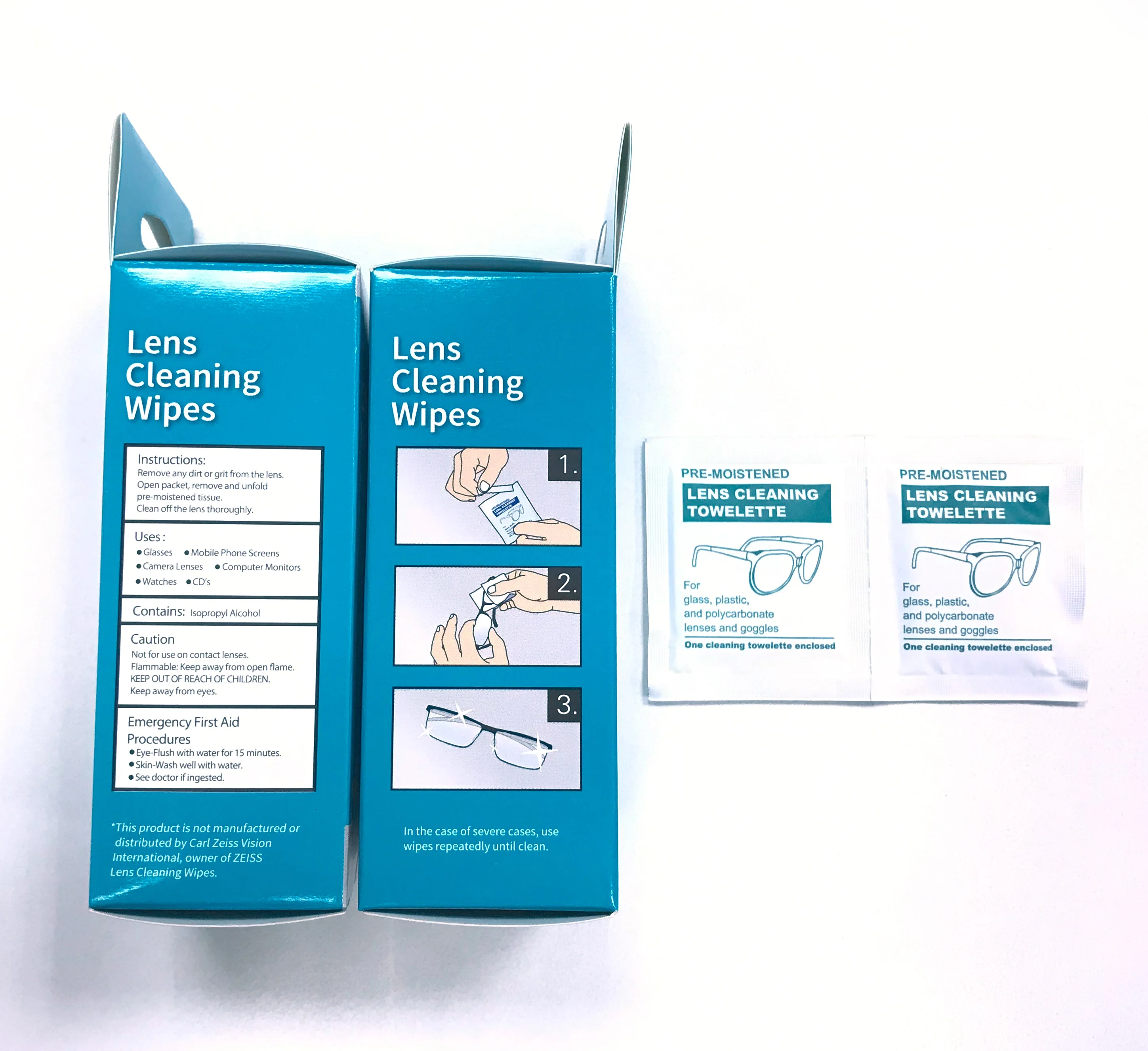 Disposable premoistened Lens Cleaning Wet Wipes Eyeglasses Cleansing Cloths Camera Lenses Mobile Phone Screen