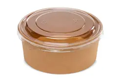 Get!!! 100% Eco-friendly Tall Round 1000ml Paper Salad Bowl With LID