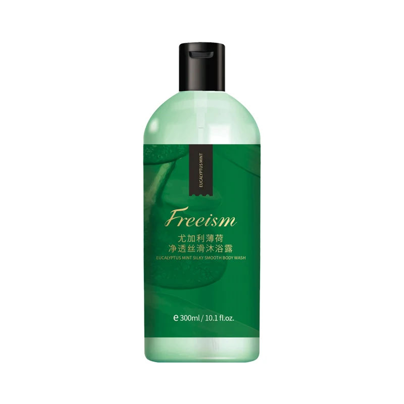 
Eucalyptus essential oil balance sebum silky smooth shower gel leaves antibacterial and refreshing skin body wash 