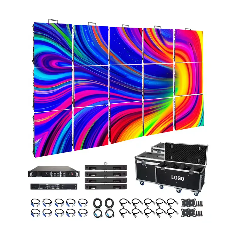 Outdoor P3.91 P4.81 500*500mm full color advertising led display panel waterproof rental cabinet led screen