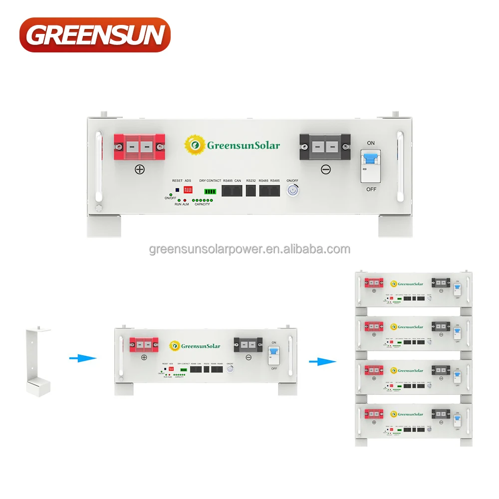 Greensun Easy Installation Lithium LiFePO4 Battery 48v 100ah 200ah 300ah Stacked Lithium Battery Pack For Solar Energy System