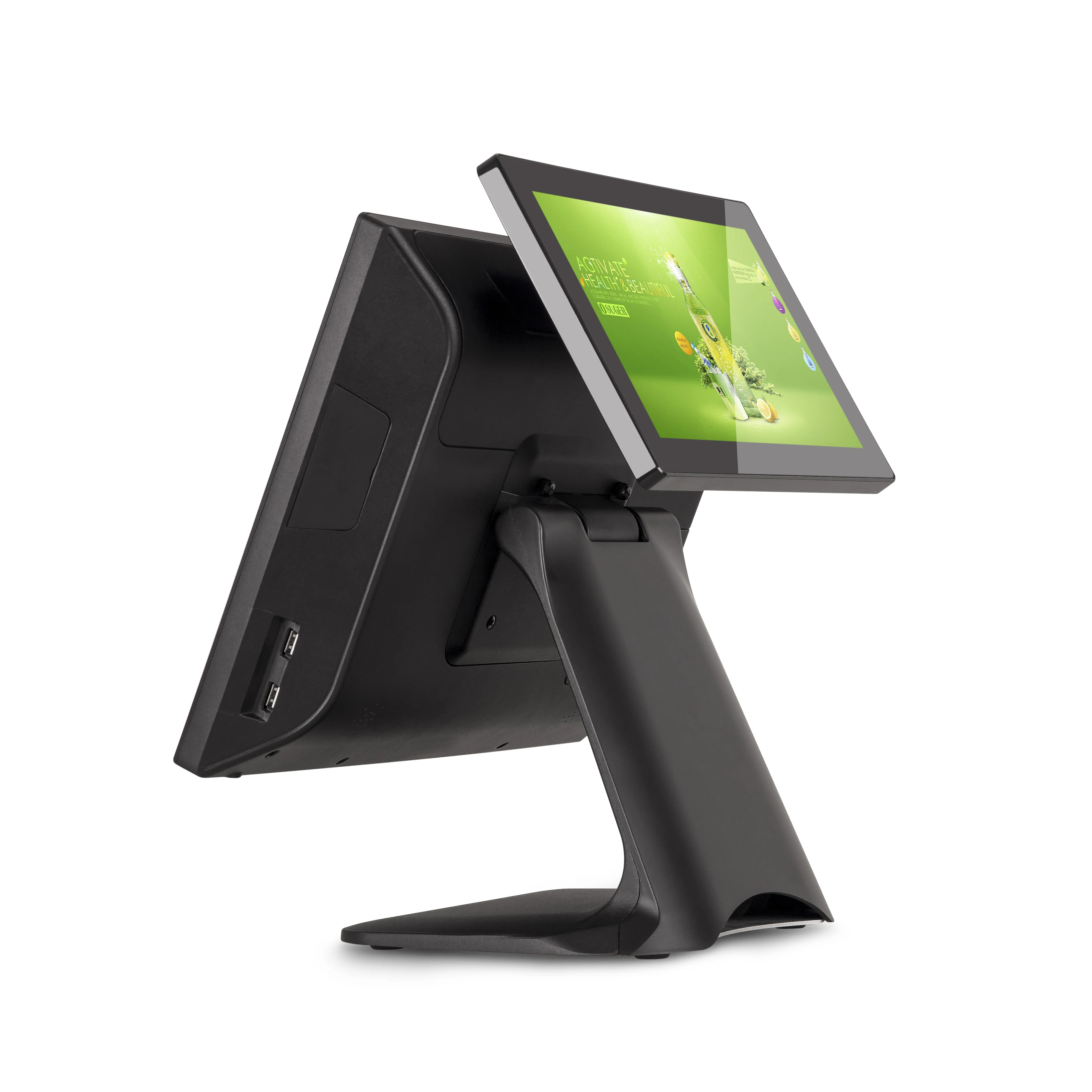 Монитор с сенсорным экраном pos компьютером K-300 из Гуанчжоу luckydoor № 15 дюймов двойной дисплей сенсорный экран POS