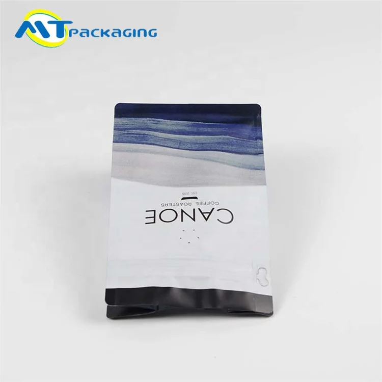 Flat Bottom Bag  For Coffee Packaging custom Printing Coffee Bag With Valve