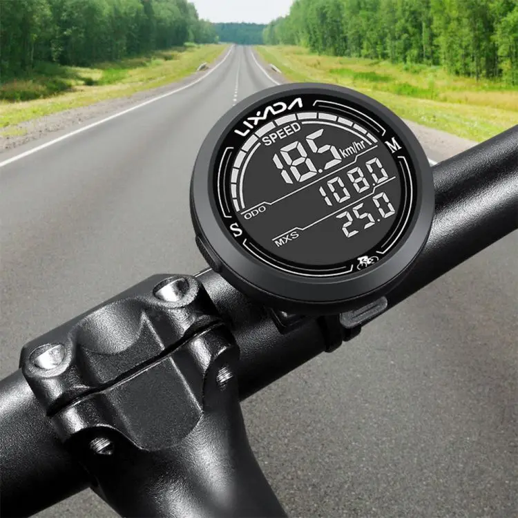 Wired Bike Speedometer Waterproof Round Shaped Bike Computer Backlight Screen Cycle Odometer