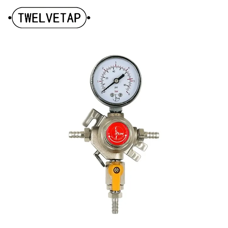 TWELVETAP Пивной редуктор на 1выход(проходной),Пивное оборудоваеие,маномерты давление,Ретукторы давпение.Secondary Regulator.