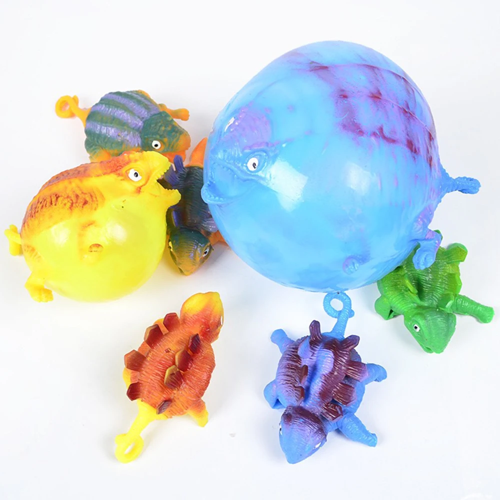 wholesale Dinosaur Squishy Toys Antistress Inflatable Autism Toy Squeeze Soft Ball Balloon Cute Funny Kids Gifts