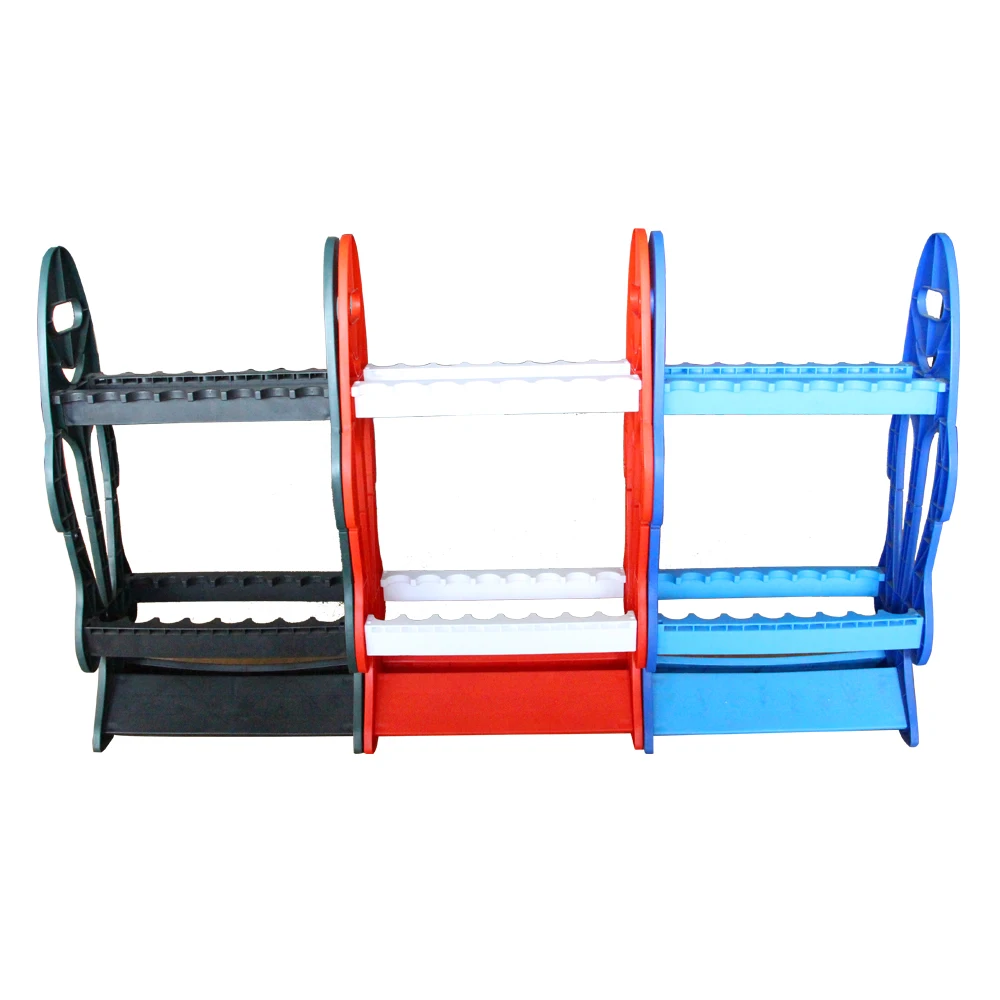 Selco 16 holes plastic Fishing double sided Rod Holder Storage fishing rod rack display stand fishing rod stand