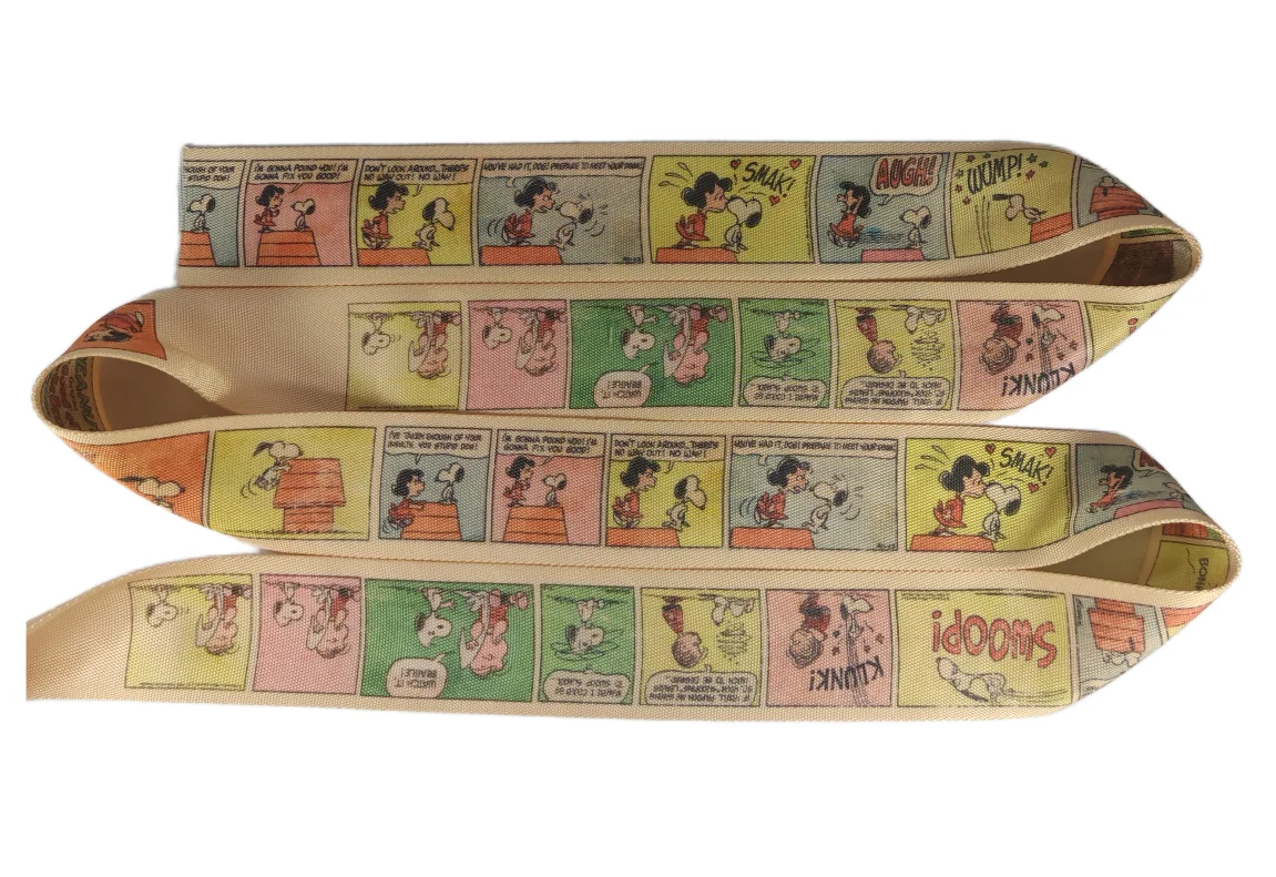 Fashionable Double-faced Cartoon Anime Peripheral 25mm Tubular Polyester Webbing Tape with Custom Pattern