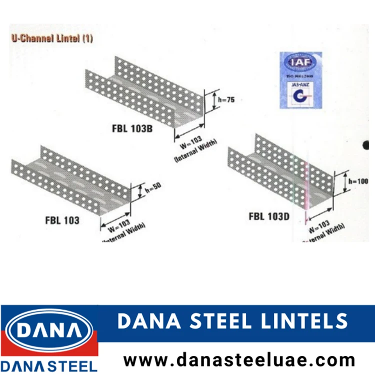 U-Channel Lintels  Double Wall Lintels, Cavity Wall Lintels