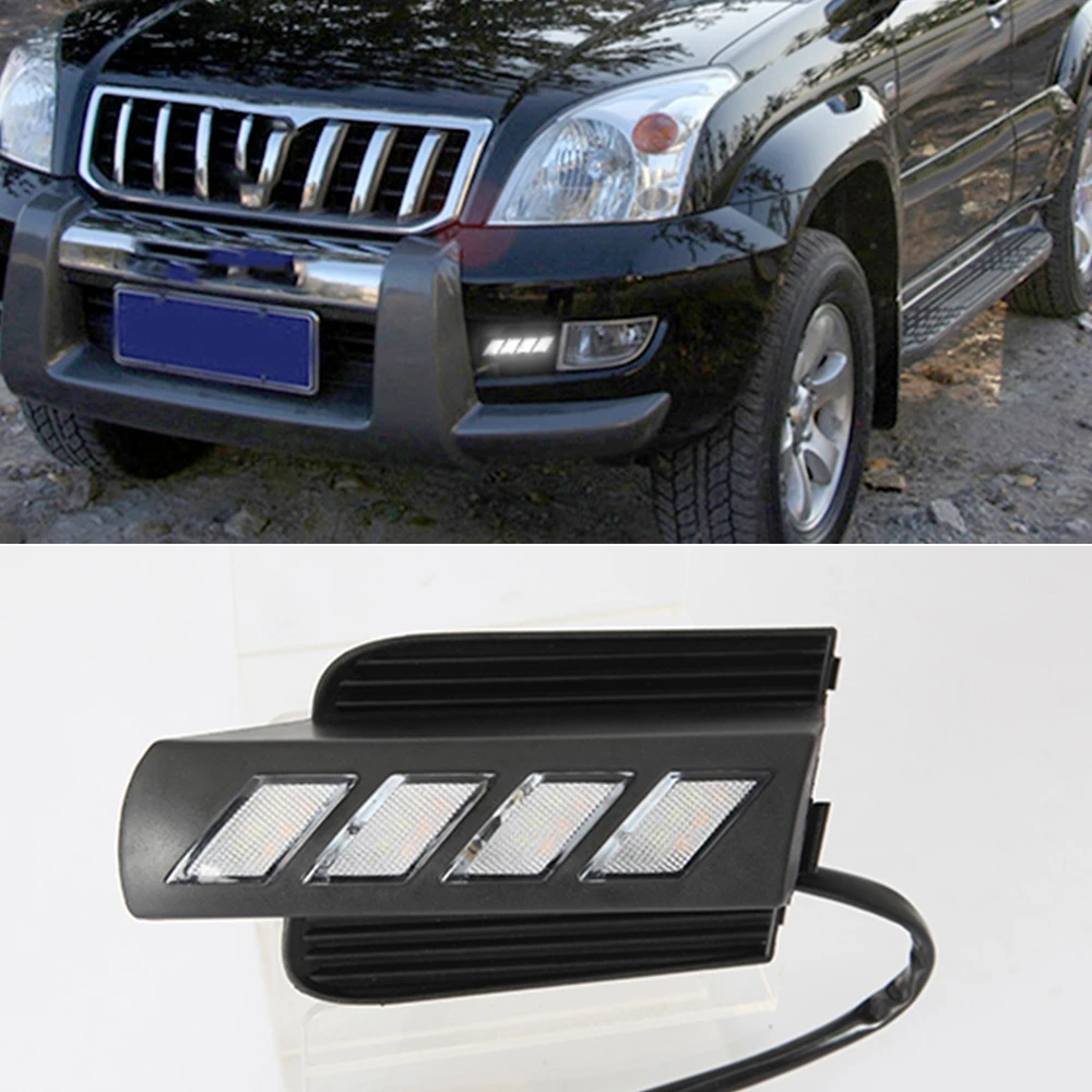 DRL For Toyota Prado 120 Land cruiser LC120 FJ120 2003 2004 2005 2006 2007 2008 2009 LED Daytime Running Light