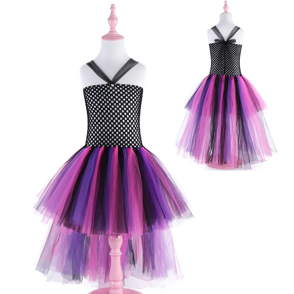 
Wholesale lace children clothes purple bubble halloween organic baby christmas clothing for little girls 