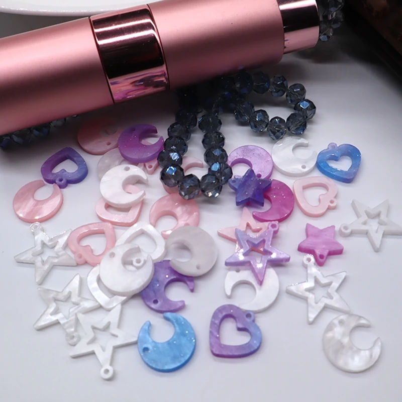 Fashion Personality Star Moon Shaped Bracelet Necklace Decorative Acetate