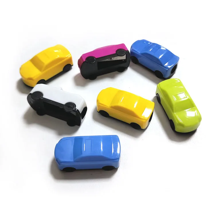 Оптовая продажа многоцветный пластиковый мини-ручной точильный станок для карандашей с одним отверстием классной комнаты