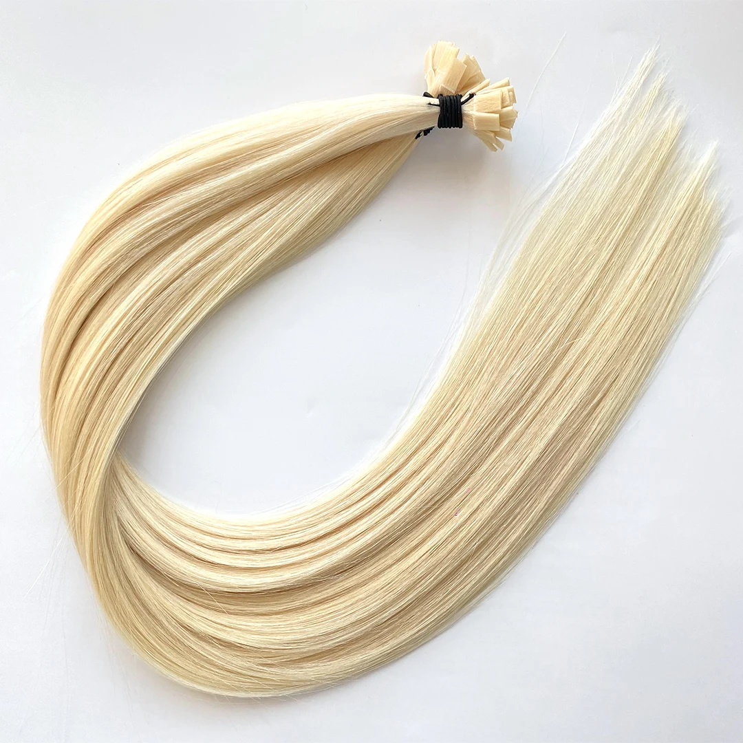 HOT New Color Blonde Zero 20inch 50g/Pack Keratin Double Drawn Human hair Flat Tip K Tip Hair Extensions