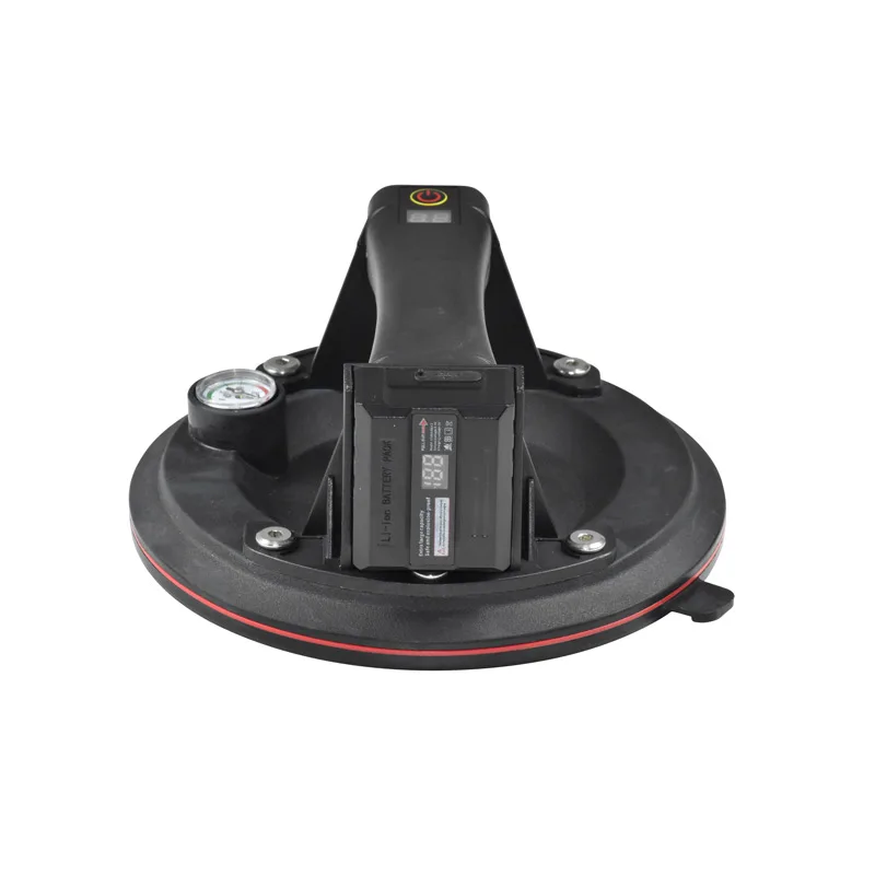New Industrial Suction Cup 8 Inch Smart Electric Vacuum Pump 3-ply Rubber Sucker With Pressure Gauge Max Lifting Weight 200KG