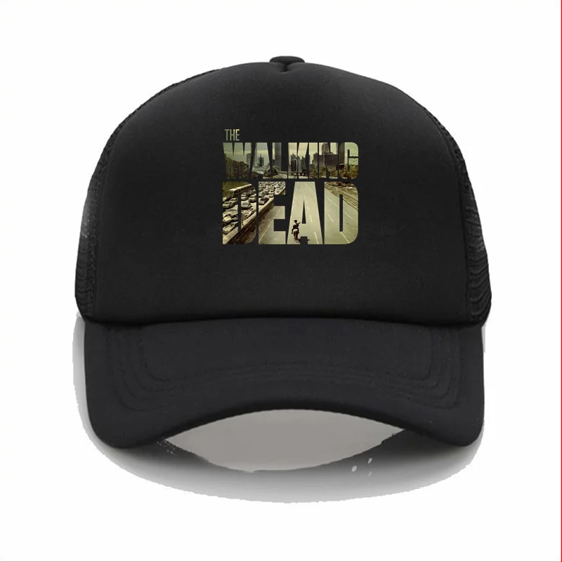 
 Кепки мужские/женские/Детские, бейсболка с рисунком ходячих мертвецов и фильмов, наполнение ТВ, простые черные, фирменное лицо, рыбалка, летний Аниме мир  