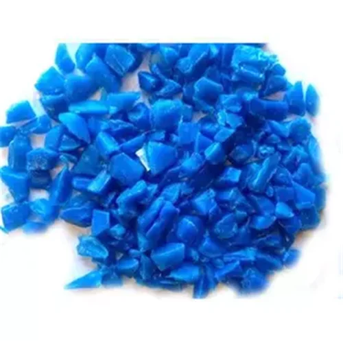 HDPE синий барабан пластиковые обрезки/переработанные синие обрезки лучший