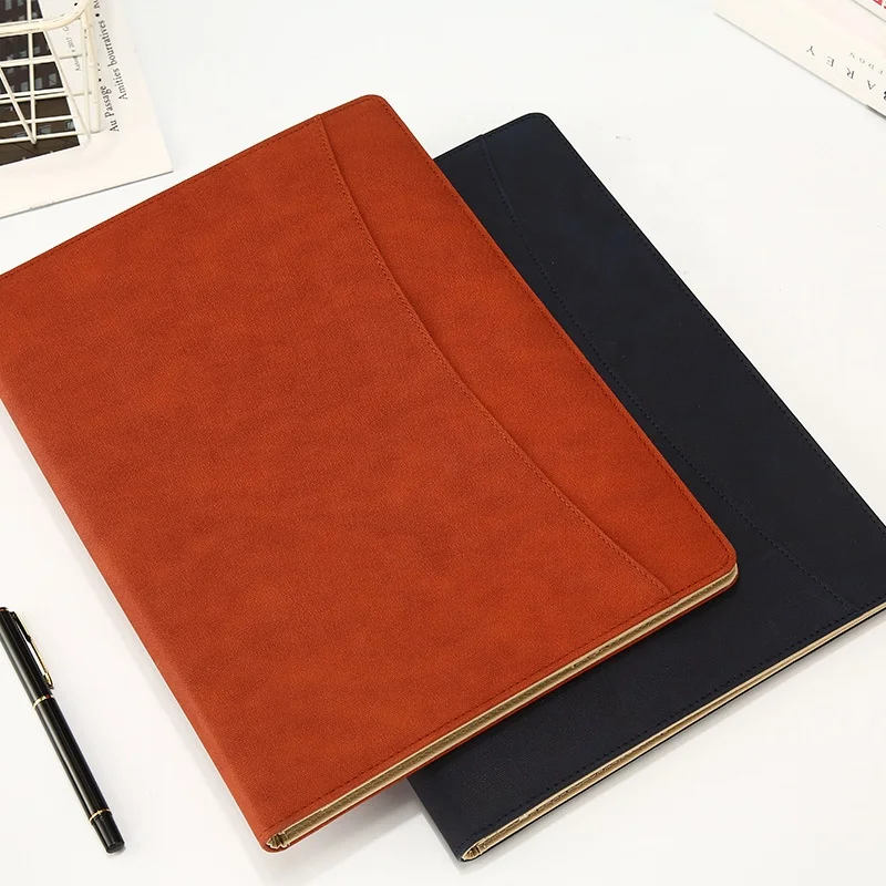 
best price custom printing business leather notebooks with pen and calculator 