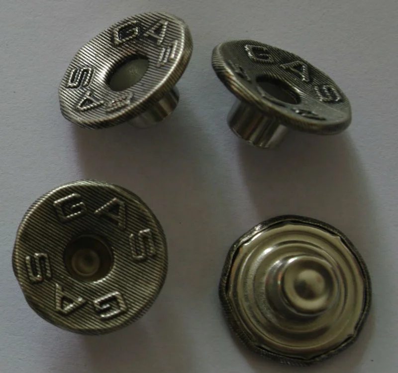 high quality 20mm out of shape open cap denim metal brass shank jeans button for clothing