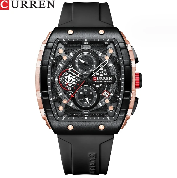 Curren 8442 Мужские часы с шестью штырьками кварцевые мужские модные спортивные