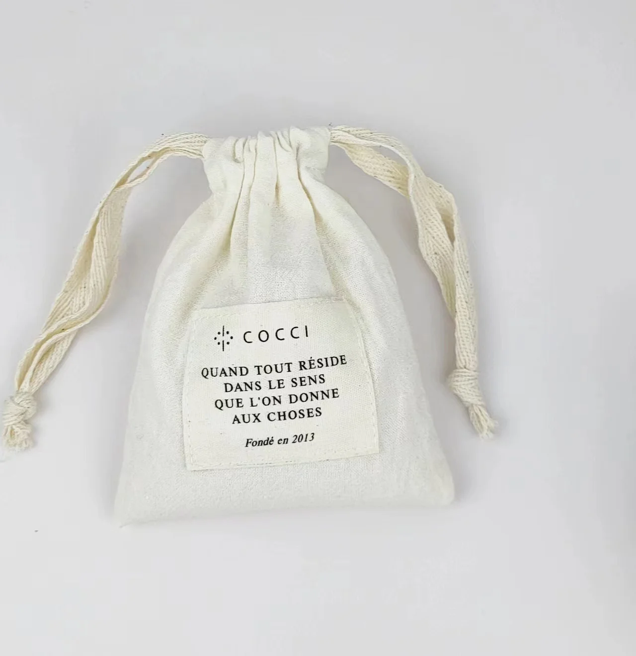 Accept Print Logo Cotton Bag Gift Packaging Dust Proof Favor Natural Soft Cotton Drawstring Bag